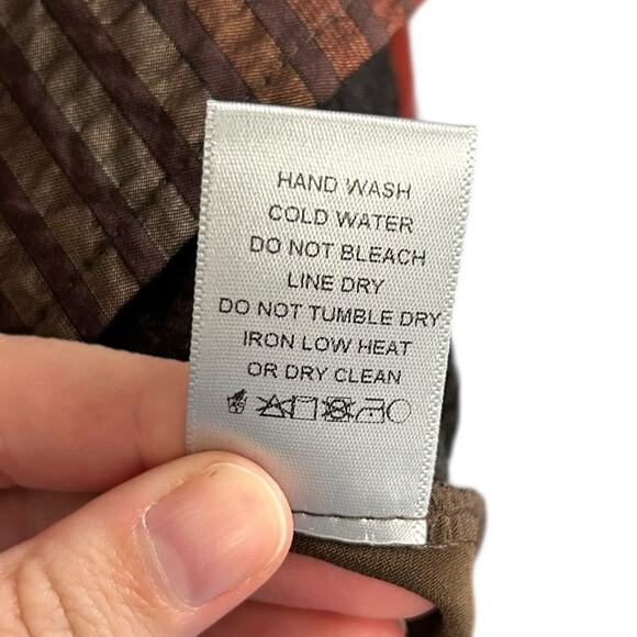 IC by Connie K Collection Orange Brown Cowl Neck Textured Top Womens Size Small - Picture 5 of 6